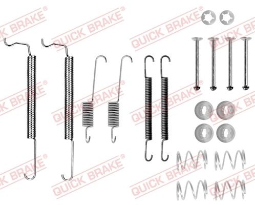 QUICK BRAKE 105-0629 Tilbehørssæt, bremsebakker ASCONA 1.8 E (F68, M68) 100 HK Benzin 1988