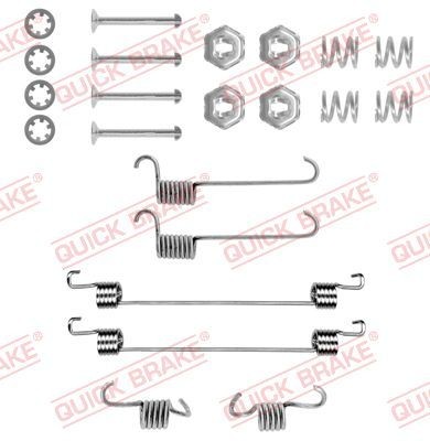 QUICK BRAKE 105-0650 Tilbehørssæt, bremsebakker AX 1.0 44 HK Benzin 1998