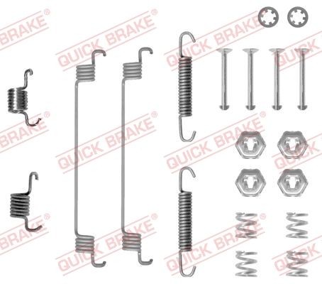 QUICK BRAKE 105-0651 Tilbehørssæt, bremsebakker TWINGO 1.2 75 HK Benzin 2012