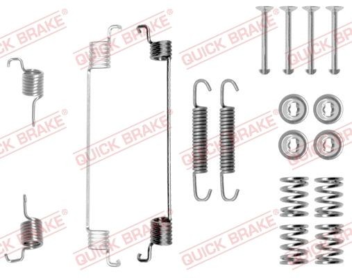 QUICK BRAKE 105-0672 Tilbehørssæt, bremsebakker KA 1.3 TDCi 75 HK Diesel 2016