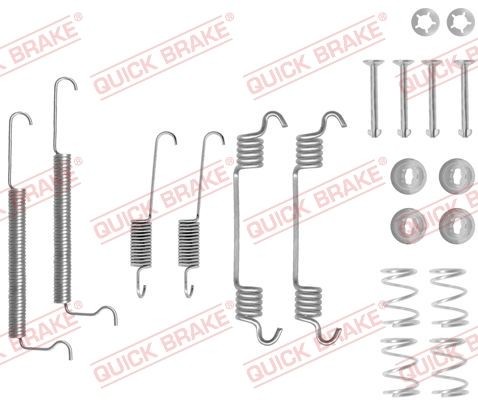 QUICK BRAKE 105-0709 Lisakomplekt, Piduriklotsid CORSA 1.7 DTI (F08, F68) 75 HP Diisel 2009