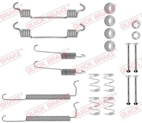 QUICK BRAKE 105-0710 Lisakomplekt, Piduriklotsid CORSA 1.7 DTI (F08, F68) 75 HP Diisel 2009