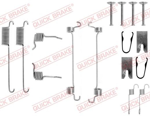 QUICK BRAKE 105-0751 Tilbehørssæt, bremsebakker KA 1.3 i 50 HK Benzin 2008