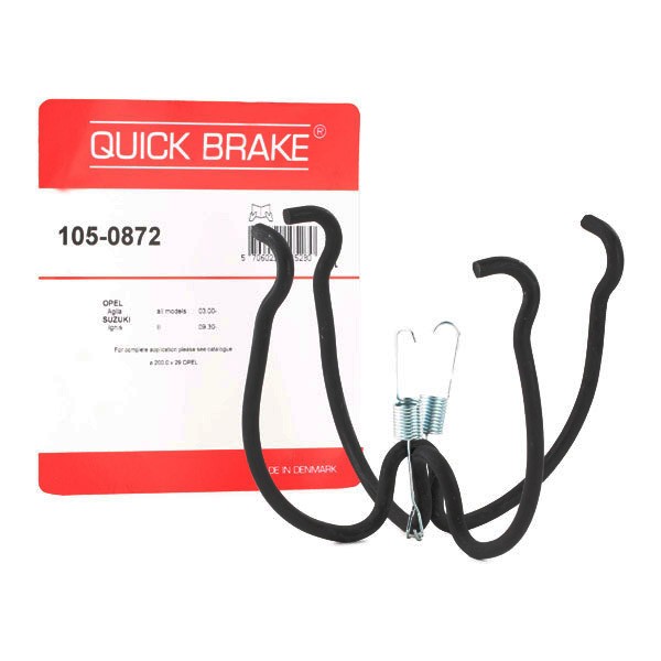 QUICK BRAKE 105-0872 Tilbehørssæt, bremsebakker WAGON R+ 1.3 (RB 413) 94 HK Benzin