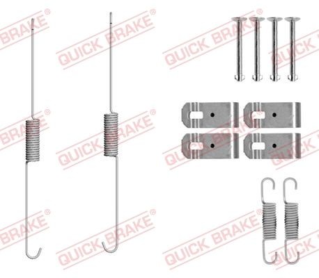 QUICK BRAKE 105-0888 Tilbehørssæt, bremsebakker L 200 2.5 DI-D (KA4T) 167 HK Diesel 2016