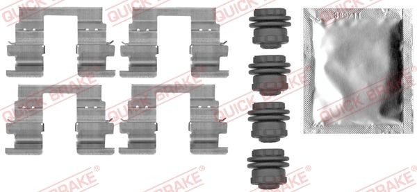 QUICK BRAKE 109-0013 Monteringssæt til bremseklodser MOKKA 1.6 CDTI 4x4 (_76) 110 HK Diesel