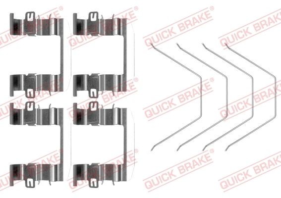QUICK BRAKE 109-0016 Monteringssæt til bremseklodser S-MAX 2.0 TDCi 120 HK Diesel