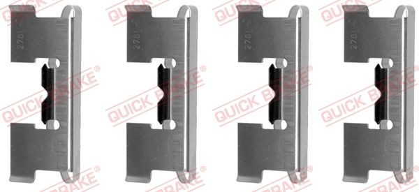 QUICK BRAKE 109-1017 Monteringssæt til bremseklodser SWIFT 1.0 53 HK Benzin 2001