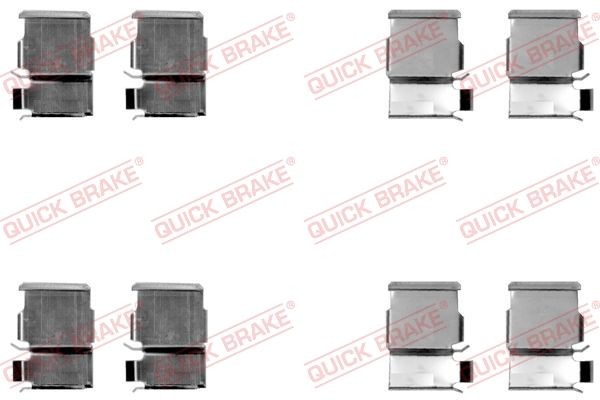 QUICK BRAKE 109-1033 Monteringssæt til bremseklodser PAJERO 3.2 DI-D 167 HK Diesel