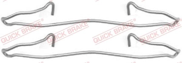 QUICK BRAKE 109-1057 Monteringssæt til bremseklodser SCORPIO 2.5 TD 115 HK Diesel 1994