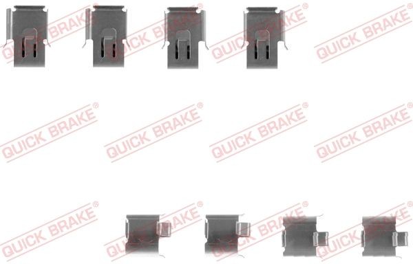 QUICK BRAKE 109-1171 Lisakomplekt, ketaspiduriklotsid LANCER 1.8 4WD 97 HP Bensiin 1994