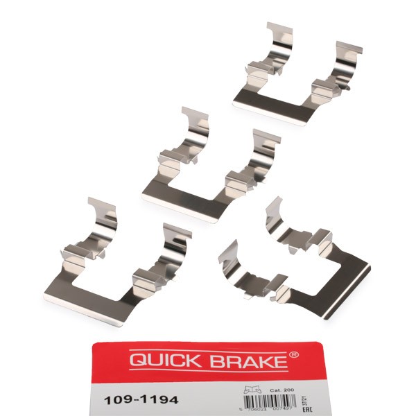 QUICK BRAKE 109-1194 Monteringssæt til bremseklodser PAJERO 2.5 TDiC 99 HK Diesel 2000