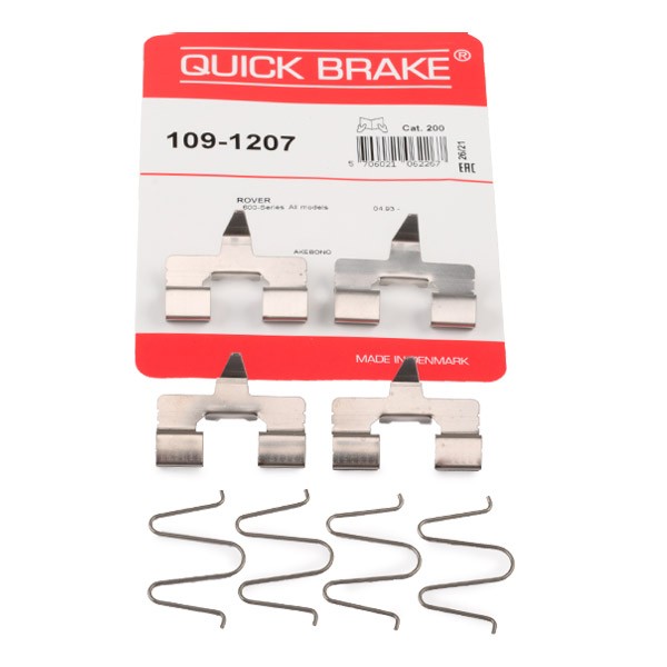 QUICK BRAKE 109-1207 Monteringssæt til bremseklodser MX-5 1.8 (NB8C) 140 HK Benzin 2005