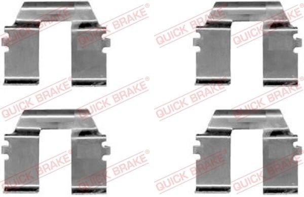 QUICK BRAKE 109-1232 Monteringssæt til bremseklodser TRANSPORTER 2.5 110 HK Benzin 2003