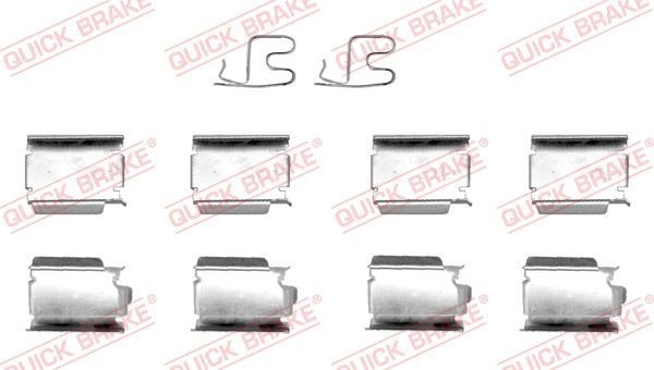 QUICK BRAKE 109-1246 Lisakomplekt, ketaspiduriklotsid CORSA 1.3 CDTI (F08, F68) 70 HP Diisel 2009