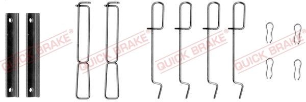 QUICK BRAKE 109-1265 Monteringssæt til bremseklodser TWINGO 1.2 (C063, C064) 55 HK Benzin 2012