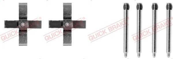QUICK BRAKE 109-1266 Monteringssæt til bremseklodser CALIBRA A 2.0 i 4x4 (M07) 115 HK Benzin 1997