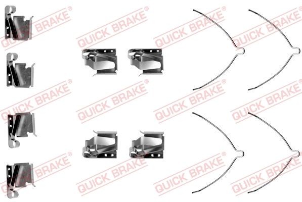 QUICK BRAKE 109-1269 Monteringssæt til bremseklodser RAV 4 2.0 129 HK Benzin 2000