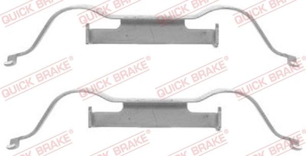 QUICK BRAKE 109-1288 Monteringssæt til bremseklodser C4 1.2 PureTech 110 HK Benzin