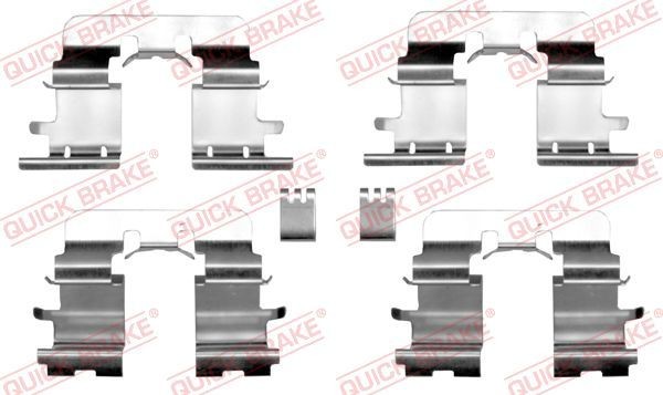 QUICK BRAKE 109-1290 Lisakomplekt, ketaspiduriklotsid AVENSIS 2.4 VVT-i (ACM21) 156 HP Bensiin 2009