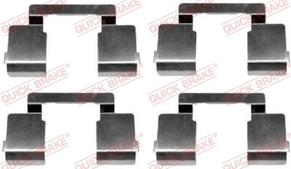 QUICK BRAKE 109-1609 Accessory Kit, disc brake pads SCÉNIC 2.0 16V (JA1B, JA1D, JA0C) 139 PS Petrol 2003