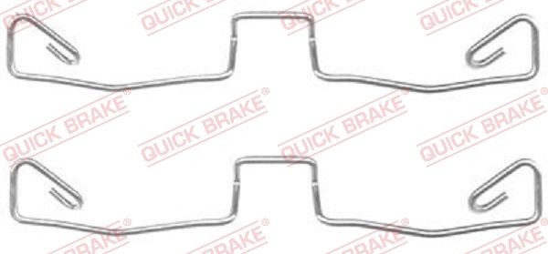 QUICK BRAKE 109-1633 Monteringssæt til bremseklodser A6 2.5 TDI 150 HK Diesel 2005