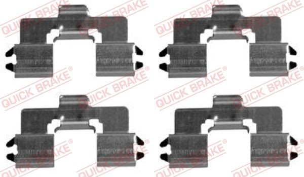 QUICK BRAKE 109-1666 Monteringssæt til bremseklodser MX-5 1.8 (NB8C) 146 HK Benzin 2005