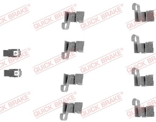QUICK BRAKE 109-1671 Monteringssæt til bremseklodser SWIFT 1.0 53 HK Benzin 2001