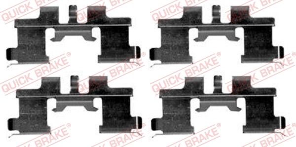 QUICK BRAKE 109-1677 Monteringssæt til bremseklodser C-ZERO C-Zero 48 HK EL