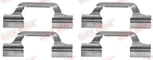 QUICK BRAKE 109-1685 Monteringssæt til bremseklodser BORA 2.3 V5 150 HK Benzin 2005