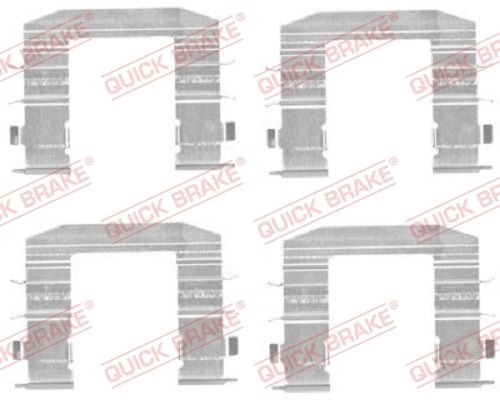 QUICK BRAKE 109-1708 Lisakomplekt, ketaspiduriklotsid CORSA 1.3 CDTI (F08, F68) 70 HP Diisel 2009