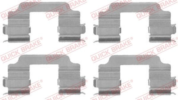 QUICK BRAKE 109-1709 Monteringssæt til bremseklodser SWIFT 1.3 LPG (RS 413) 92 HK Benzin/Autogas (LPG)