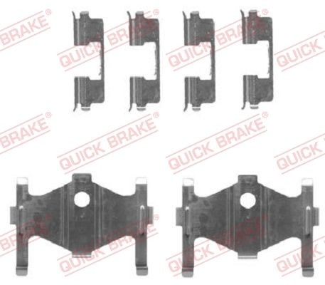 QUICK BRAKE 109-1710 Monteringssæt til bremseklodser LANTRA 1.9 D 68 HK Diesel 2000