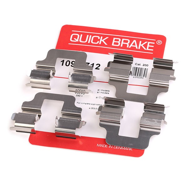 QUICK BRAKE 109-1712 Monteringssæt til bremseklodser XC70 T6 AWD 249 HK Benzin 2016