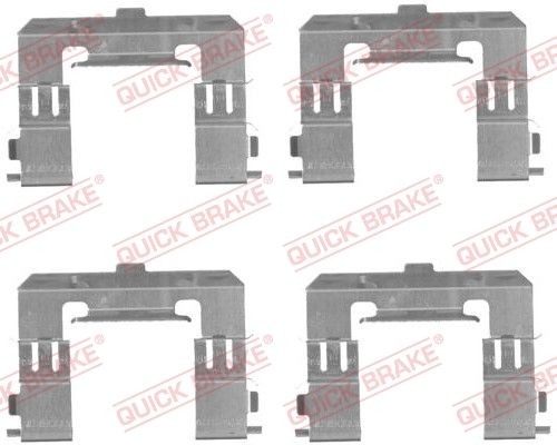 QUICK BRAKE 109-1715 Monteringssæt til bremseklodser BT-50 3.0 CDVi (UNY0E3) 156 HK Diesel 2015