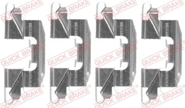 QUICK BRAKE 109-1720 Monteringssæt til bremseklodser CX-7 2.2 MZR-CD AWD 185 HK Diesel 2014