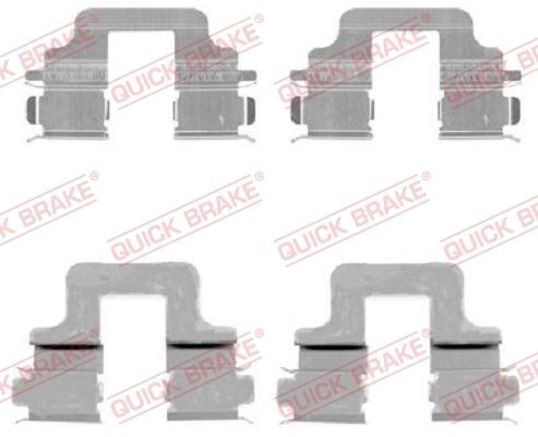 QUICK BRAKE 109-1731 Monteringssæt til bremseklodser V60 2.4 D5 AWD 230 HK Diesel 2018