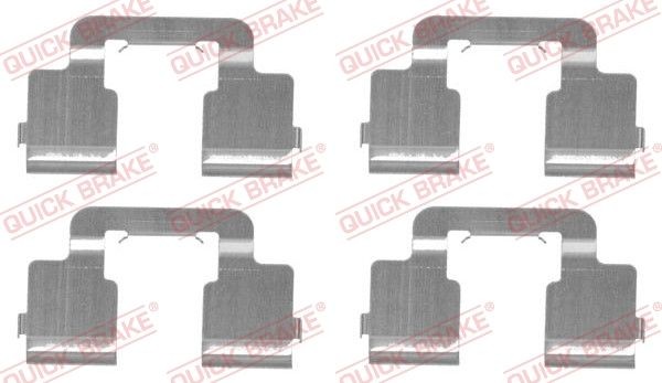 QUICK BRAKE 109-1733 Monteringssæt til bremseklodser JUMPY 2.0 I (X_RFH) 140 HK Benzin