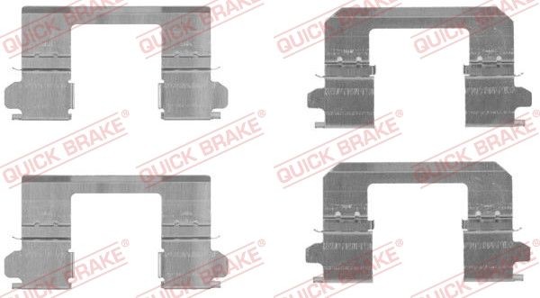 QUICK BRAKE 109-1736 Monteringssæt til bremseklodser ESPACE 2.0 dCi (JK03, JK04, JK1C, JK1G, JK1J, JK1K) 173 HK Diesel
