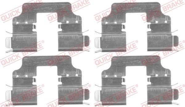 QUICK BRAKE 109-1750 Monteringssæt til bremseklodser CR-V 2.0 AWD (RE5, RM2) 155 HK Benzin