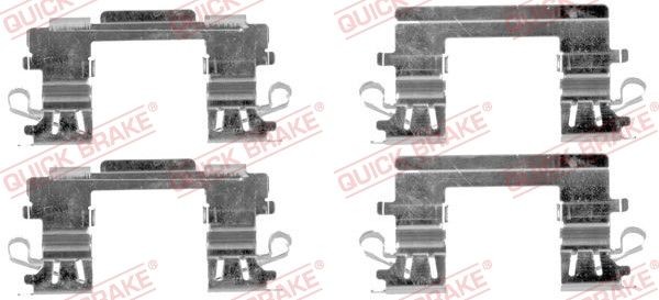 QUICK BRAKE 109-1757 Monteringssæt til bremseklodser PREVIA 3.0 4WD (MCR40W) 220 HK Benzin 2006