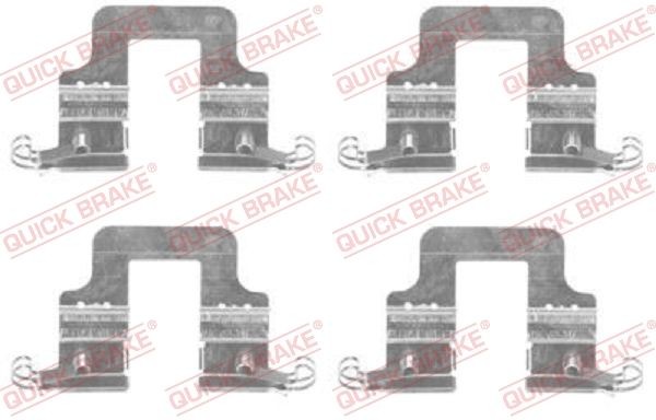 QUICK BRAKE 109-1766 Monteringssæt til bremseklodser Q7 3.0 TFSI quattro 333 HK Benzin 2015