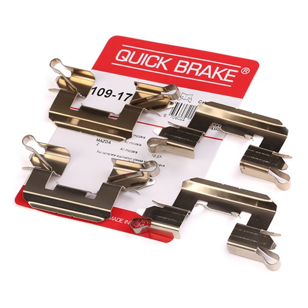 QUICK BRAKE 109-1772 Monteringssæt til bremseklodser SWIFT 1.2 86 HK Benzin