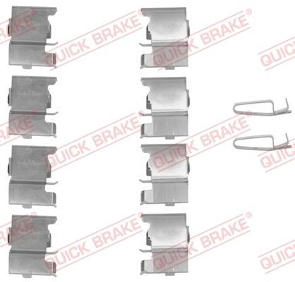 QUICK BRAKE 109-1775 Monteringssæt til bremseklodser MPV 2.3 (LW3W) 141 HK Benzin 2006