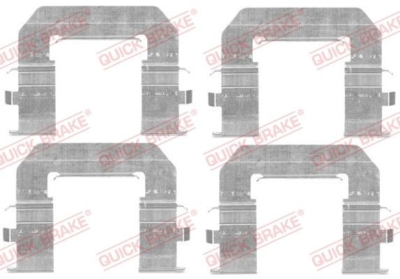 QUICK BRAKE 109-1776 Monteringssæt til bremseklodser INSIGNIA 2.0 Biturbo CDTI 4x4 (69) 195 HK Diesel 2017