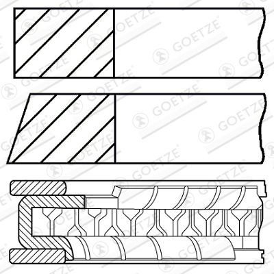 GOETZE ENGINE Piston Ring Kit Article number: 08-141200-00 cheaply