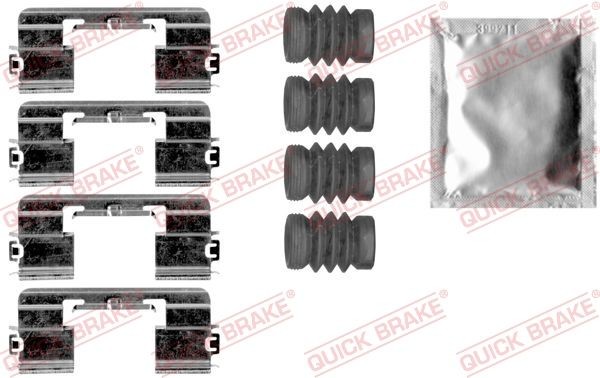 QUICK BRAKE 109-1875 Monteringssæt til bremseklodser ZAFIRA 2.0 CDTi (75) 110 HK Diesel