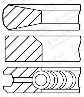 GOETZE ENGINE Piston Ring Kit Article number: 08-152900-00 cheaply