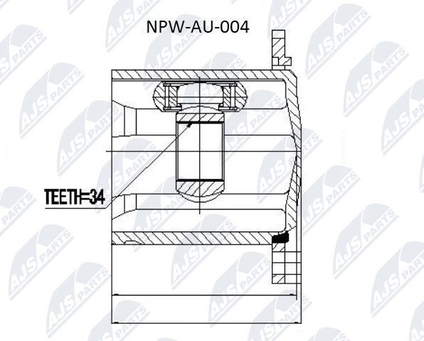 NTY Joint kit, drive shaft Article number: NPW-AU-004 cheaply