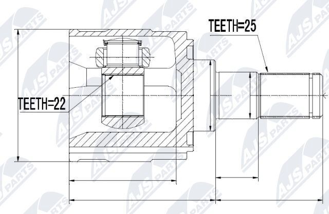 NTY Joint kit, drive shaft Article number: NPW-KA-318 cheaply